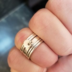 Sterling silver 5 ring stacking set